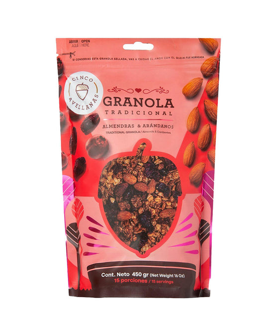 Granola almendra arándanos Cinco avellanas 450 gr