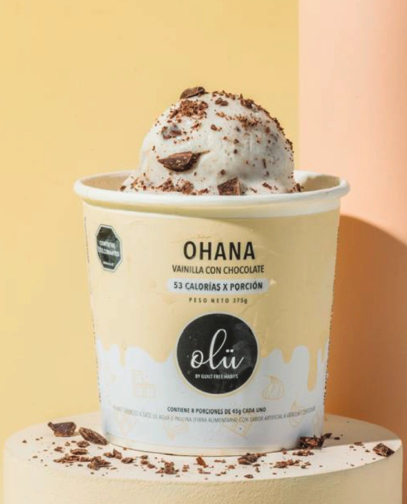 Helado de vainilla chocolate "Olu"