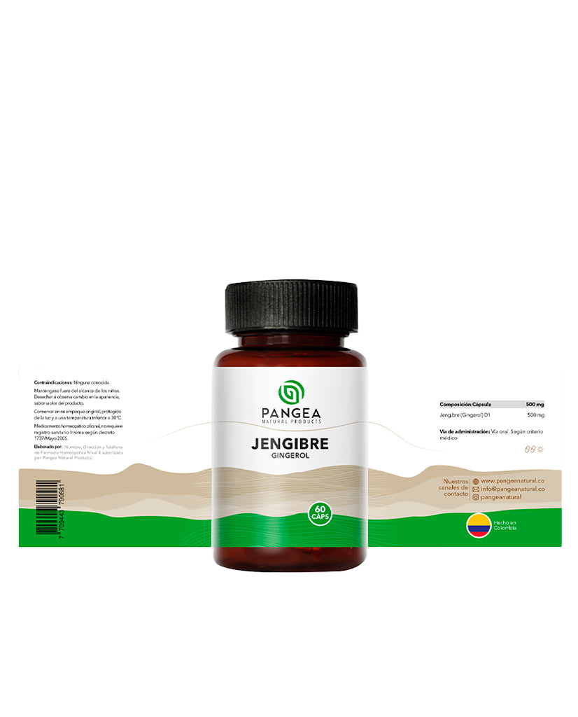 Jengibre cápsulas frasco x 60 caps de Pangea