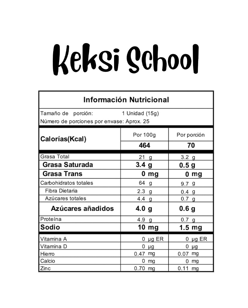 Keksi school Reborn 25 unds (Galletas)