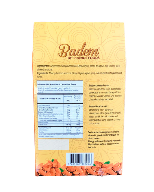 Leche de almendra en polvo Badem 500 gr