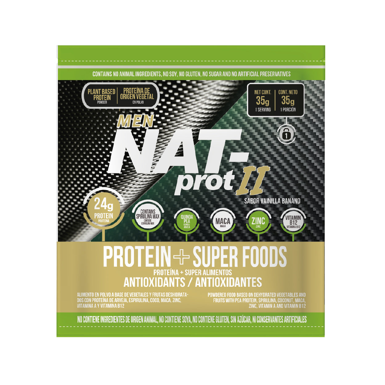 Proteina wowen vainilla banano "Nat-prot" II 1000 gr