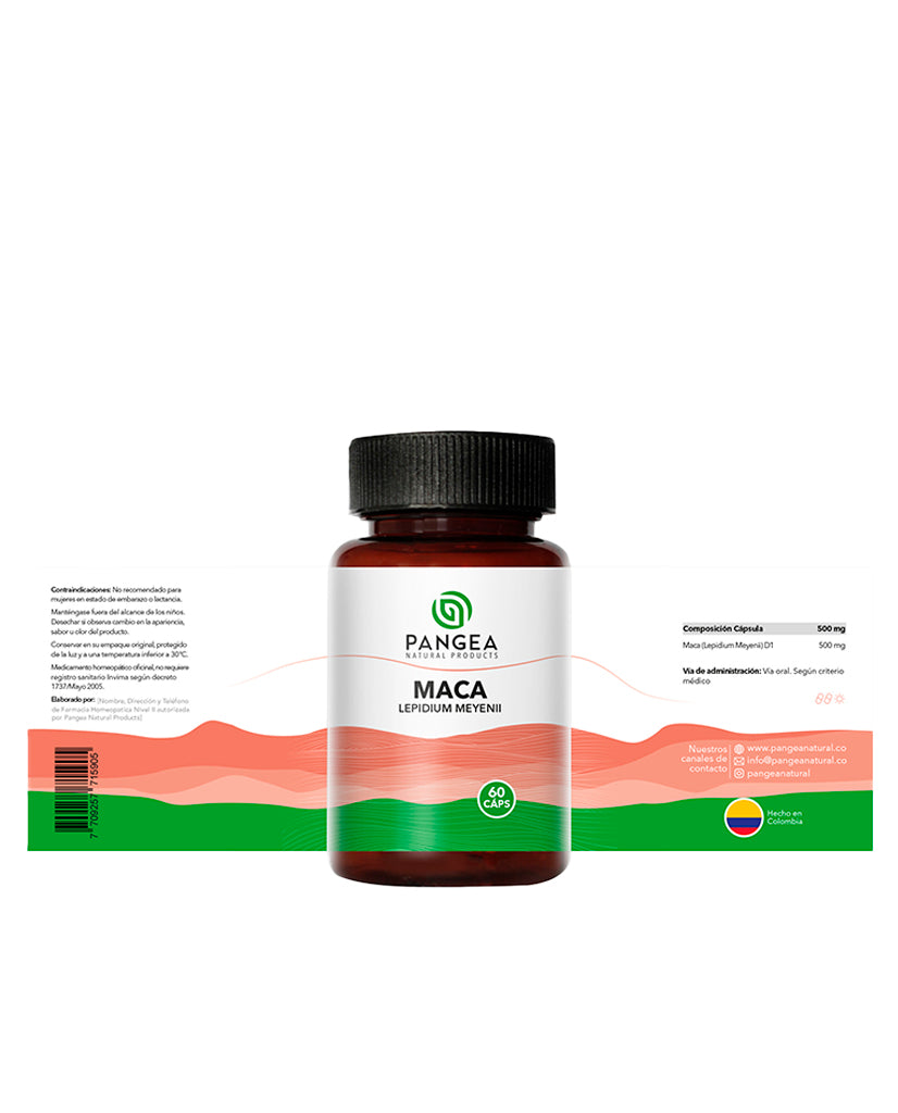 Maca cápsulas frasco x 60 caps de Pangea