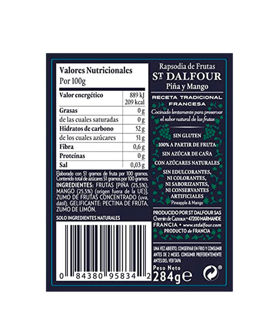 Mermelada piña y mango 284 gr