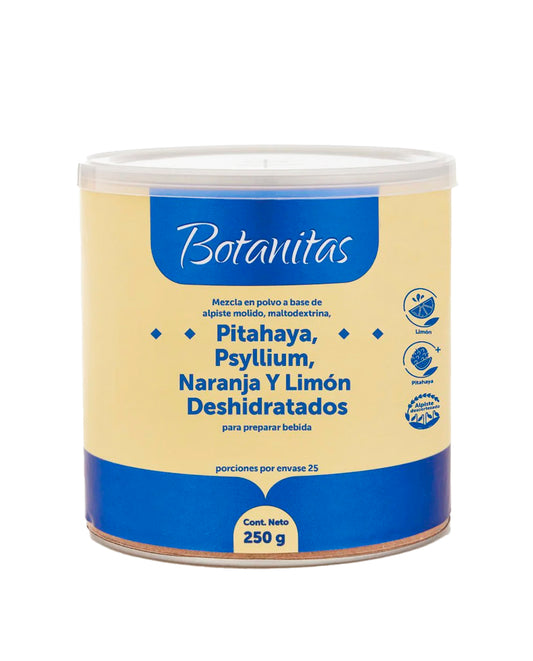 Mezcla en polvo pitaya psyllium naranja y limon deshidratados "Botanitas" 250 gr