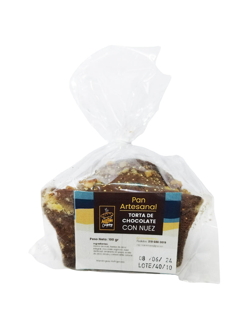 Mini torta de chocolate con nuez artesanal Mildan 100 gr