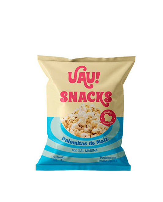 Palomitas de maiz sal marina "Uau snacks" 14 gr