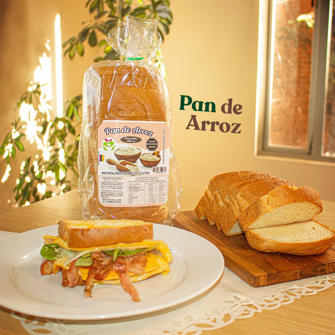 Pan de arroz tajado sin gluten Vida Sana para sándwiches.