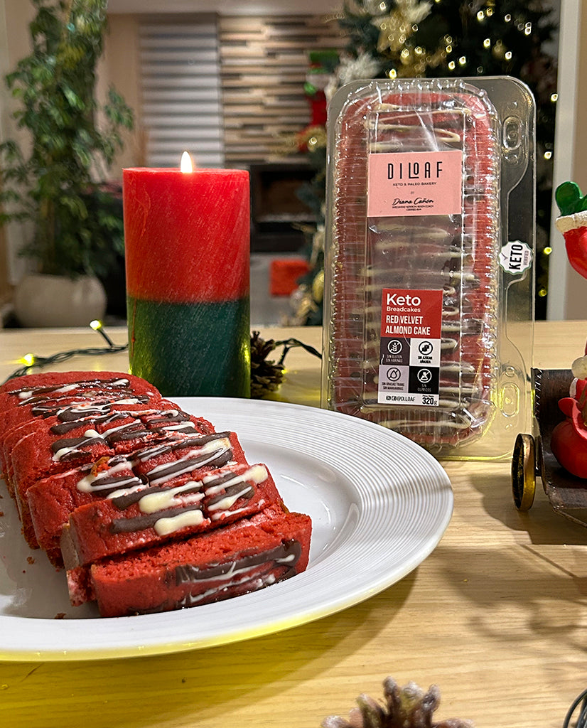 Pan keto red velvet cake Diloaf 320 gr Sin Gluten