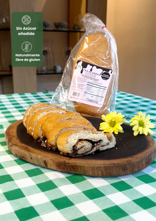 Pan de arroz con crema de cacao "De alimentos para la vida" 350 gr Sin Gluten