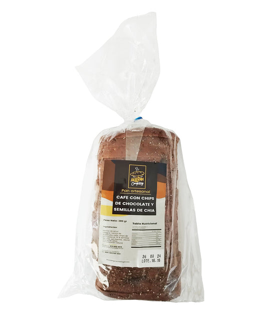 Pan de café con chips de chocolate y semillas de chía Mildan 500 gr