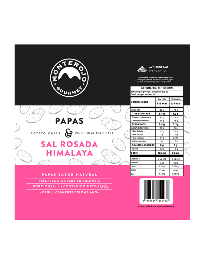 Papas sal rosada himalaya "Monterojo"