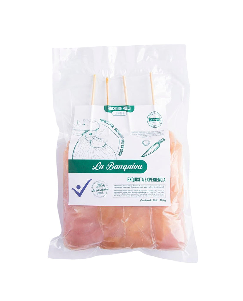 Pinchos de pollo lomito "La banquiva" 780 gr