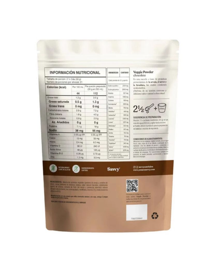 Proteína vegana de chocolate