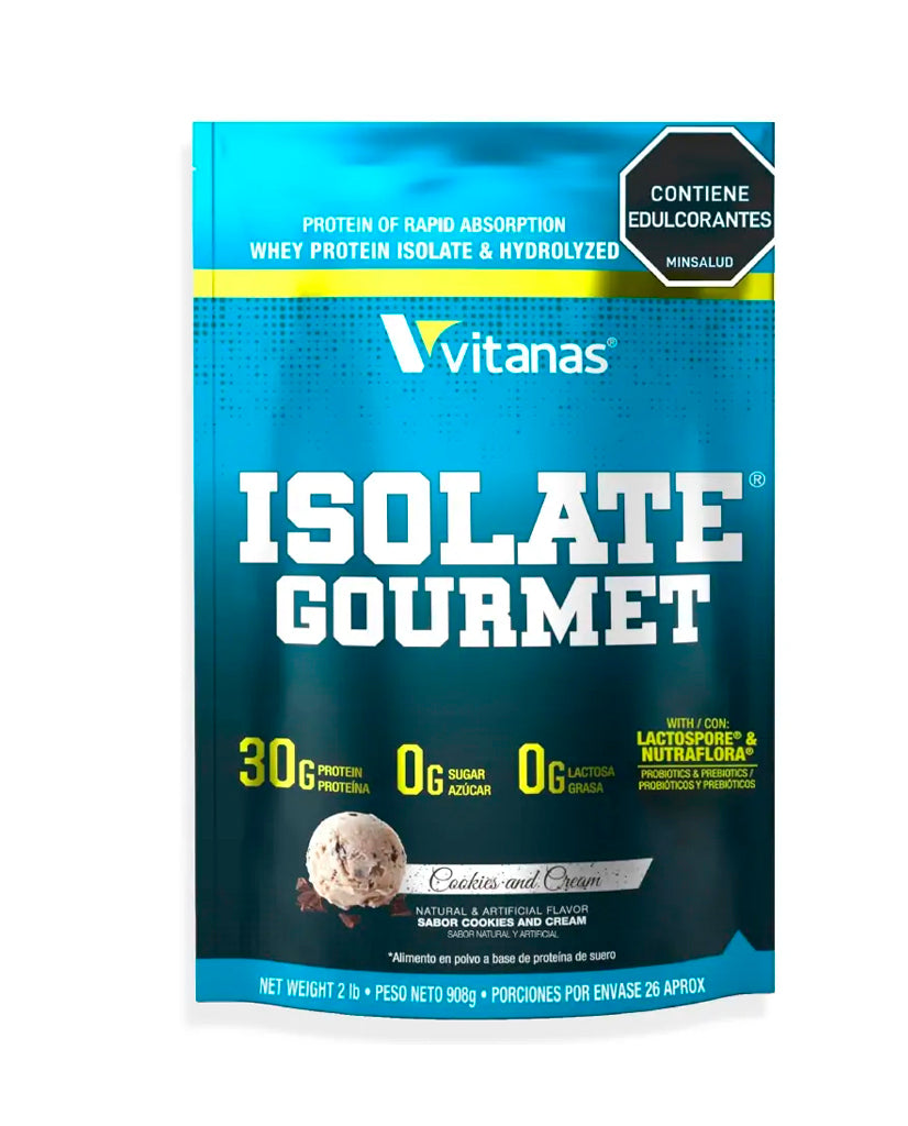 Proteina isolate gourmet coockies y cream Vitanas 2 lb
