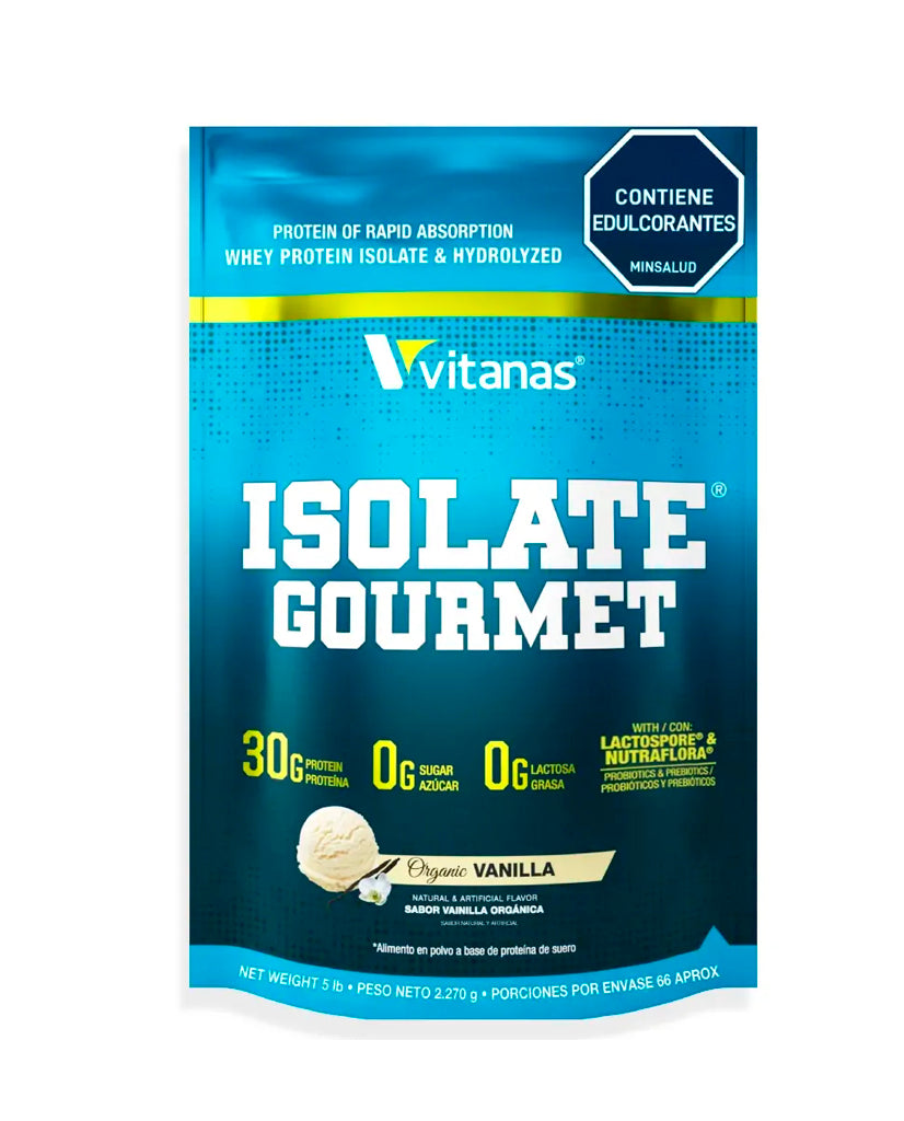 Proteina isolate gourmet vainilla Vitanas 5 lb