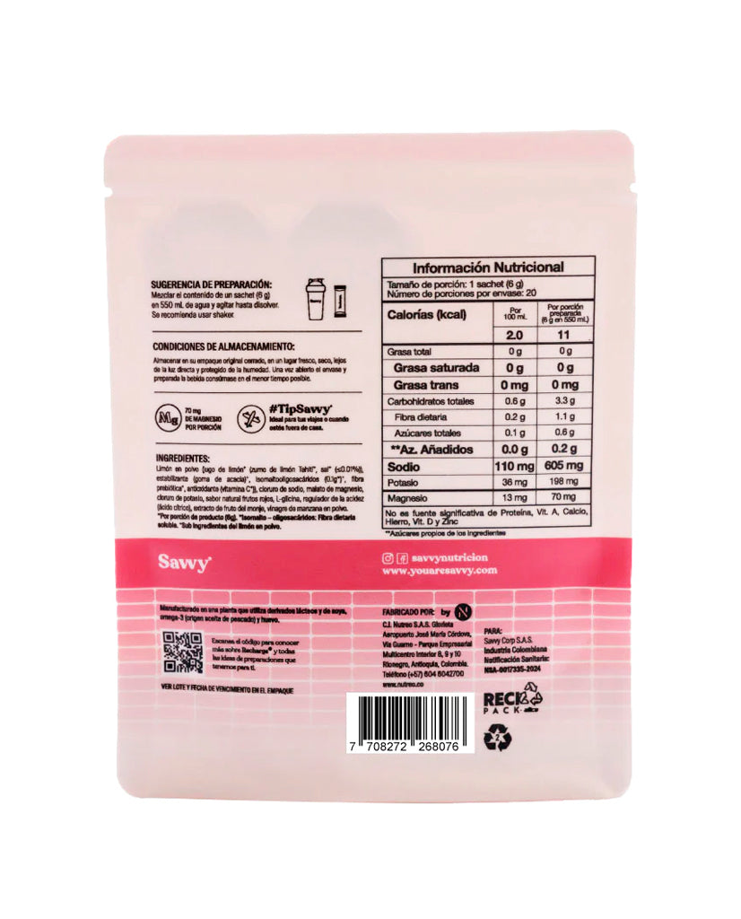 Recharge power fresh berries Savvy Pack 120 gr