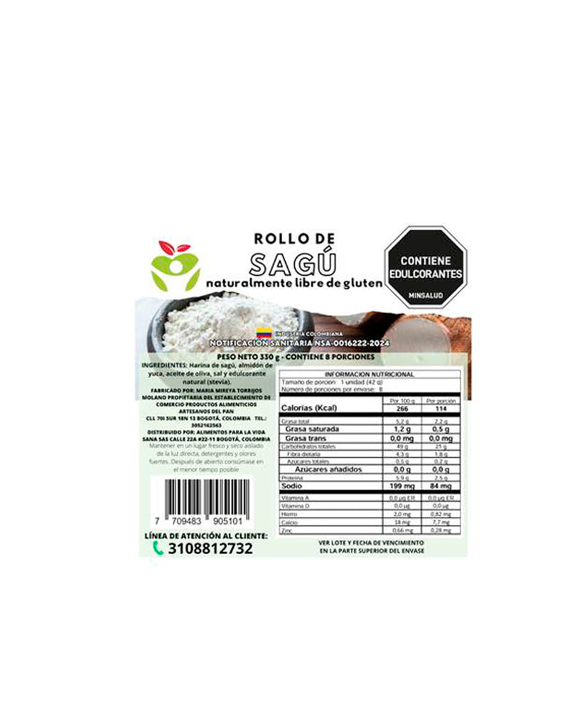 Rollos de sagú crocantes Vida Sana snack sin gluten.