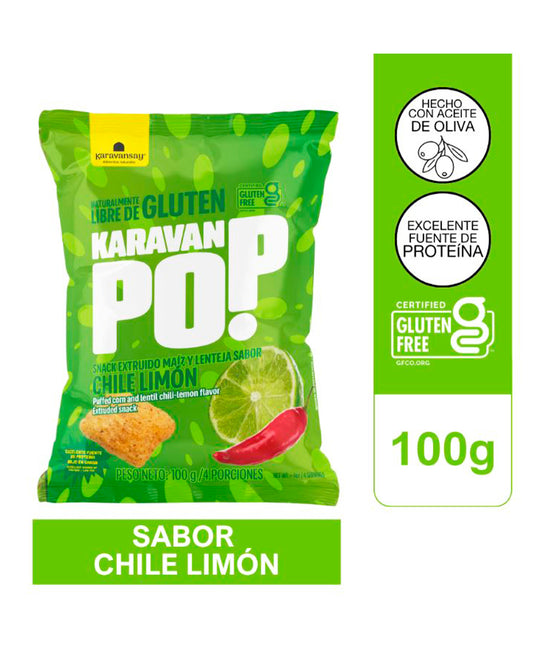 Snack de maíz y lenteja chile limón "Karavansay" 100 gr