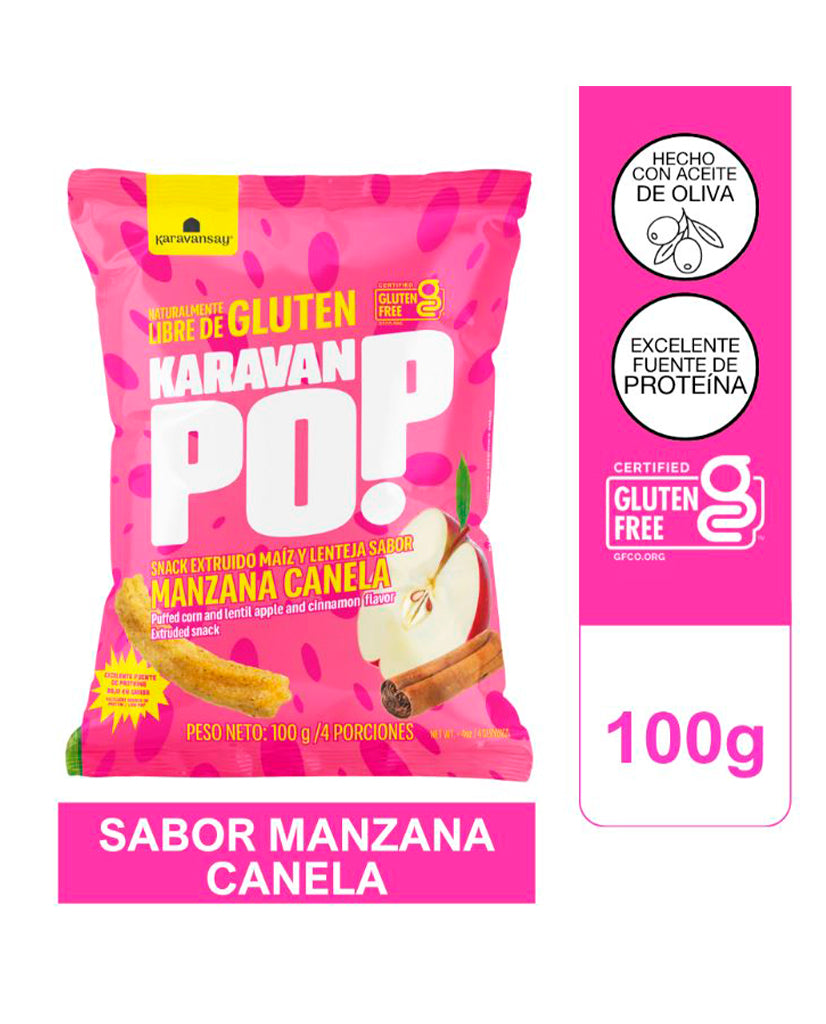 Snack de maíz manzana canela "Karavansay" 100 gr