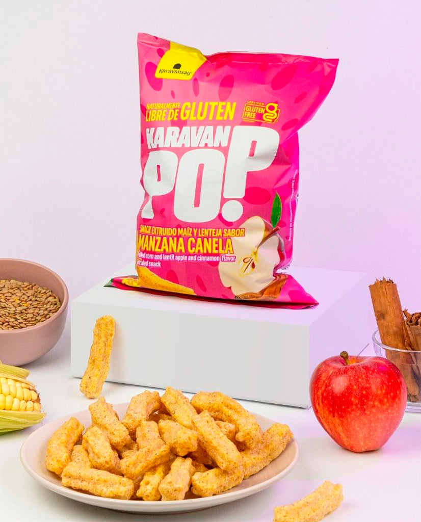 Snack de maíz manzana canela "Karavansay" 100 gr