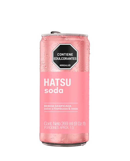 Soda en lata frambuesa y rosas Hatsu 269 ml