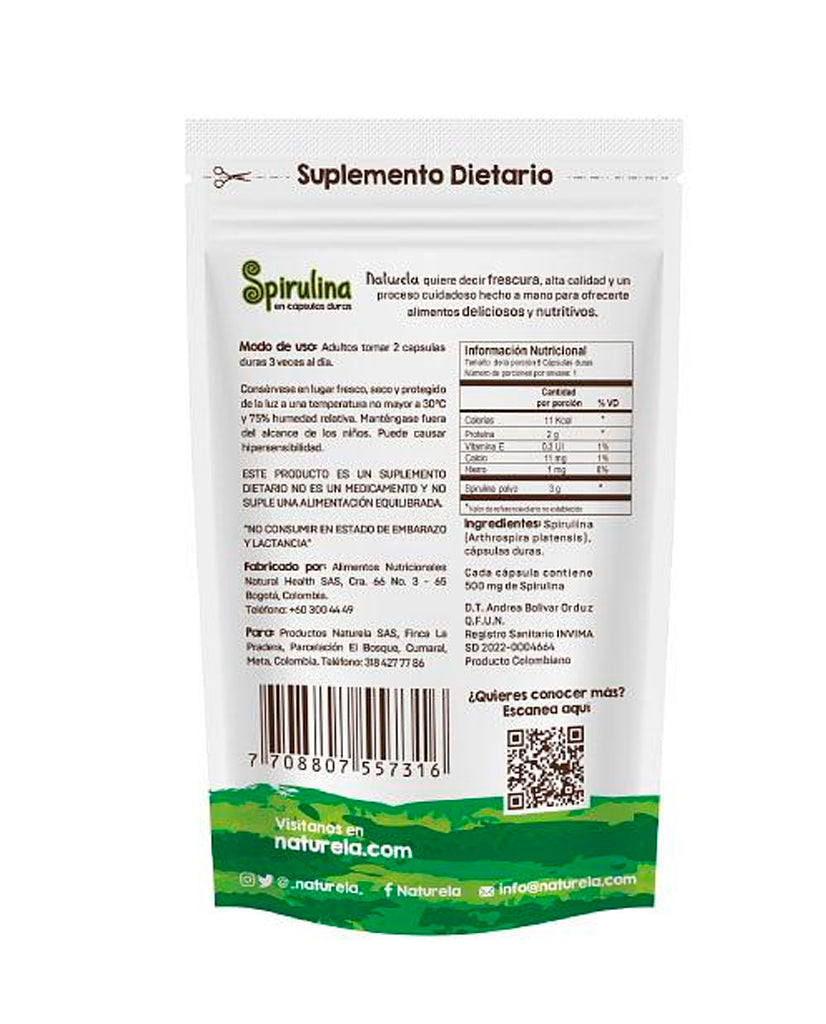 Spirulina Naturela 60 caps