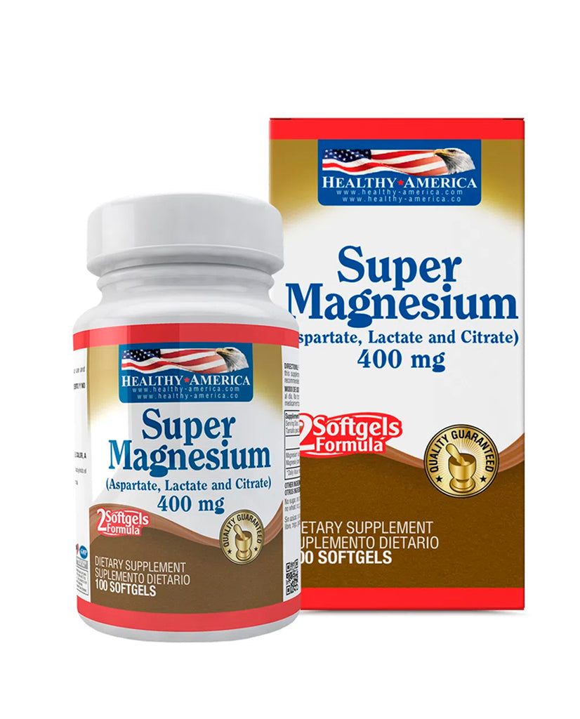 Super Magnesium Healthy America 400 mg (Magnesio)