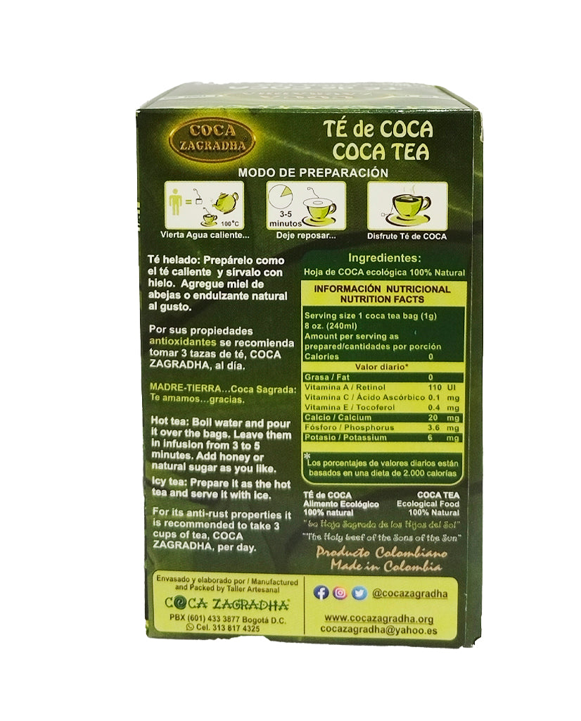 Té de coca Coca Zagradha 24 filtrantes