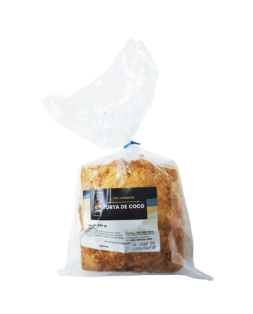 Torta de coco artesanal Mildan 450 gr