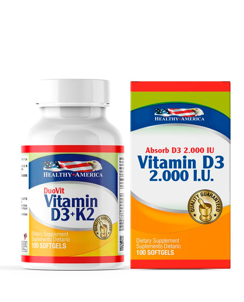 Vitamin D3 2000IU Healthy america 100 caps