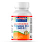 Frasco de Vitamina D3 2000 UI Healthy America para soporte inmune.