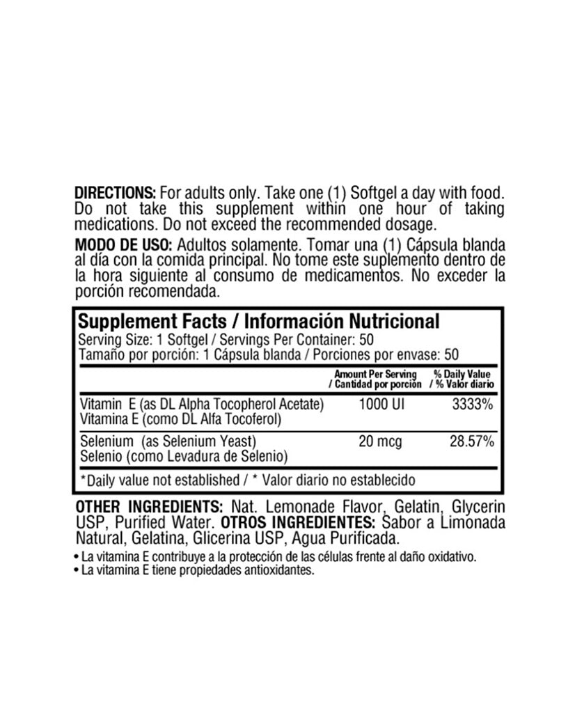 Vitamin E 1000IU Healthy america 50 caps