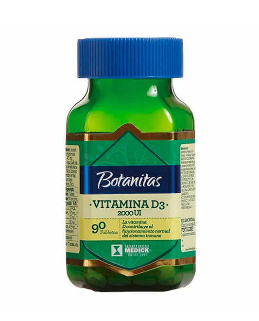Vitamina D3 + 200 UI "Botanitas" 90 tabletas