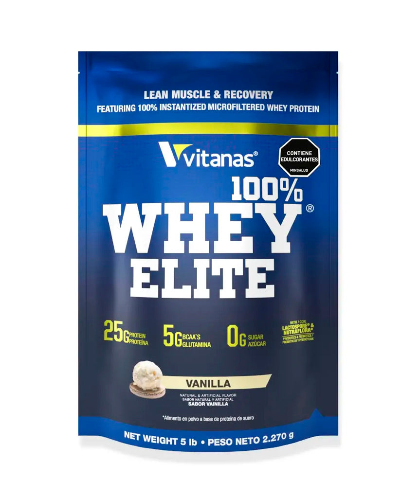 Proteína Whey elite vainilla Vitanas 5 lb
