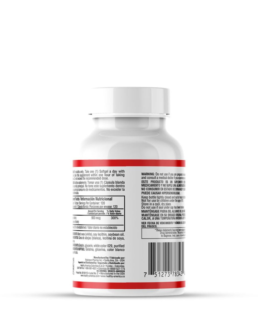 Biotin 900mg "Healthy america" 120 caps