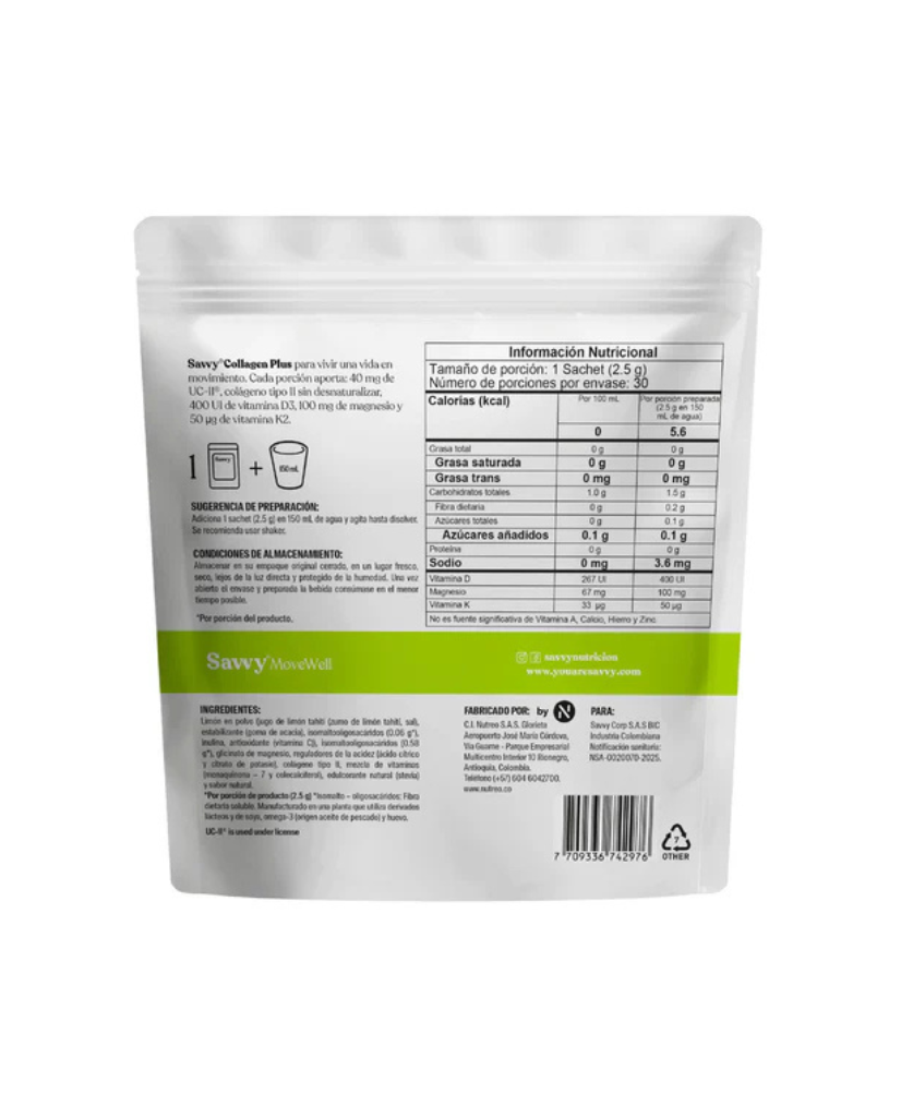 Collagen plus limón "Savvy" 75 gr