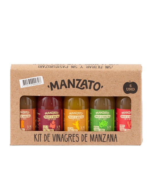 Shots de vinagre 5 sabores Manzato 56 ml