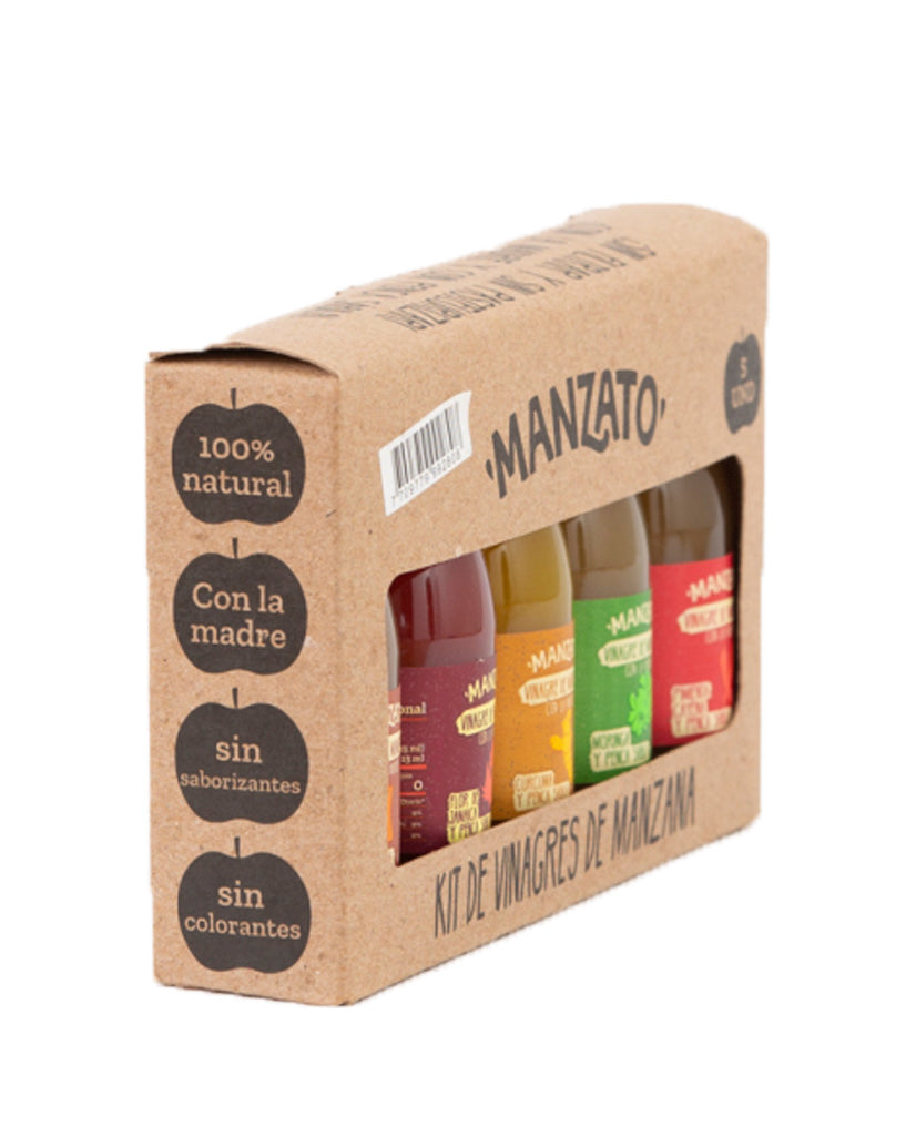 Shots de vinagre 5 sabores Manzato 56 ml