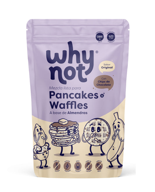 Mezcla pancakes y waffles chips de chocolate Why not 285 gr Sin Gluten