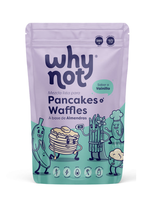Mezcla pancakes y waffles vainilla almendra Why not 285 gr Sin Gluten