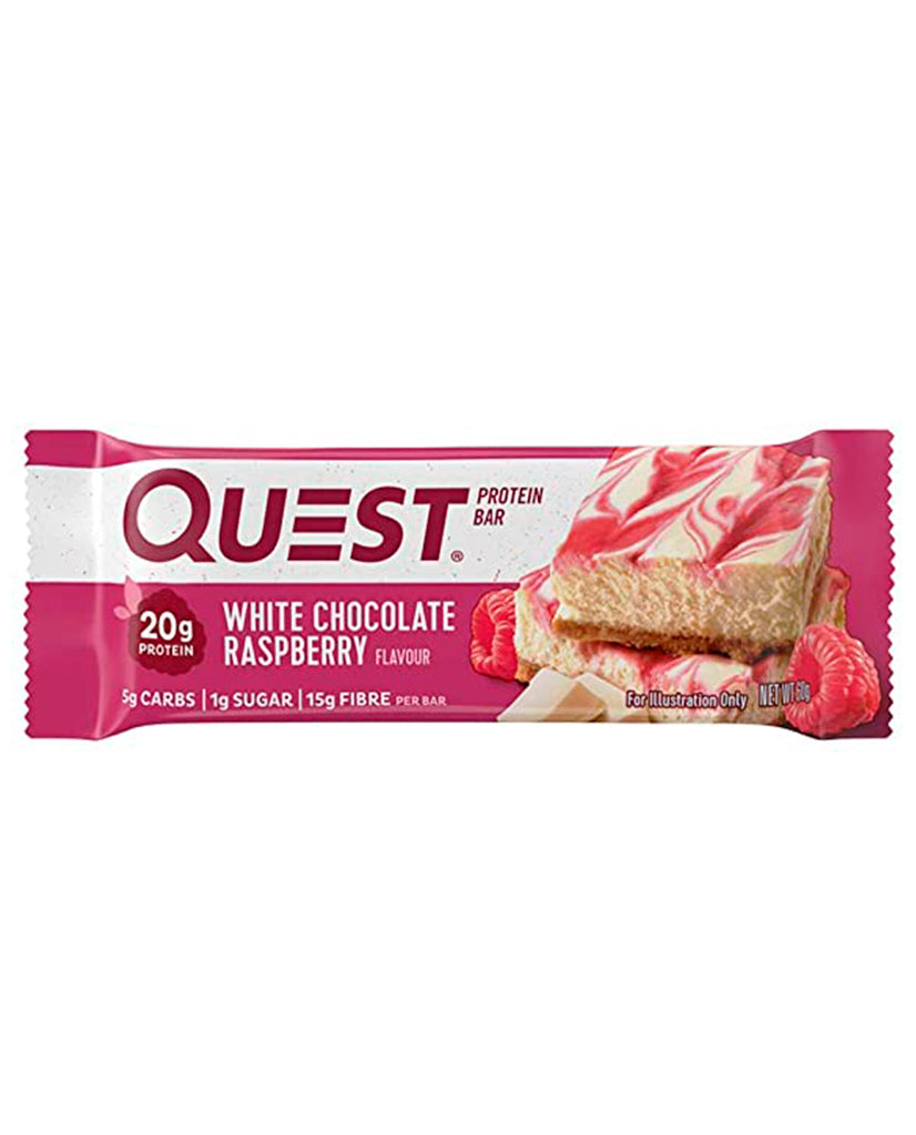 Barras de proteína white chocolate strawberry "Quest" 60 gr