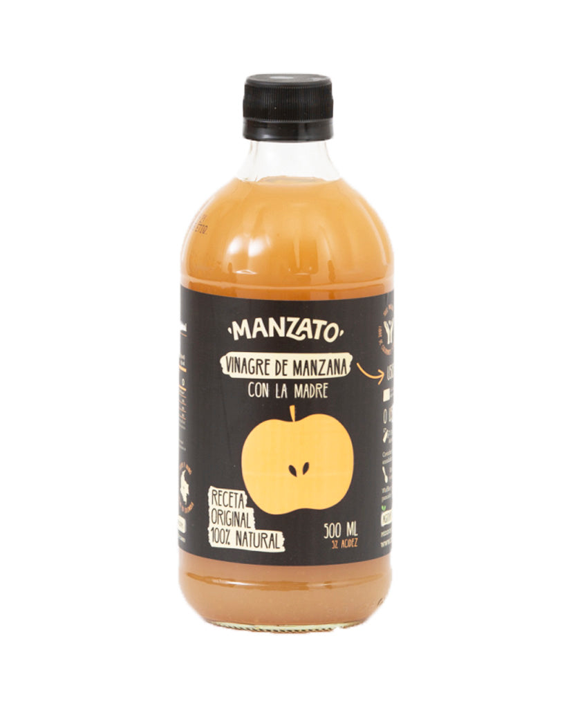 Vinagre de manzana original natural Manzato 500 ml