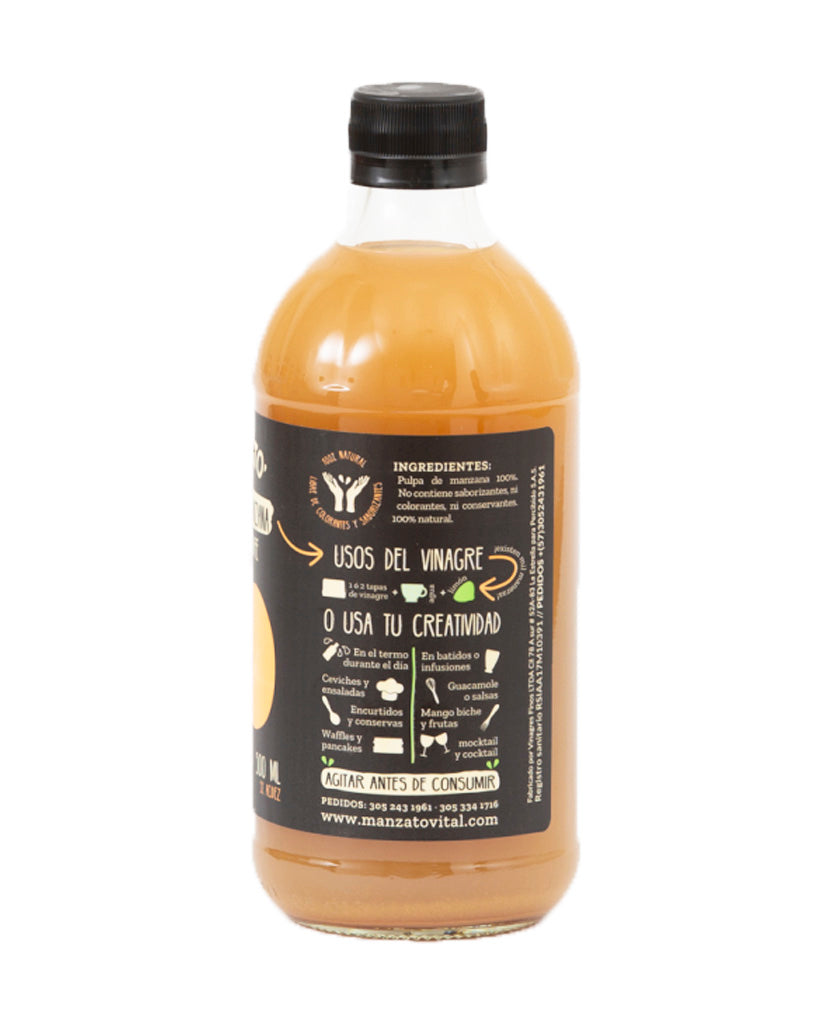 Vinagre de manzana original natural Manzato 500 ml