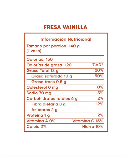 Yogur fresa vainilla Bodai 140 gr